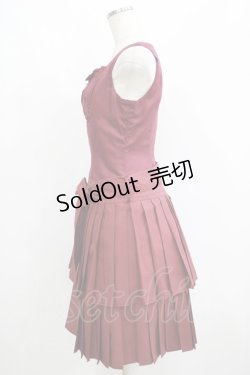 画像2: Victorian maiden / リボンプリーツドールドレス FREE ボルドー H-25-05-28-034-CL-OP-YZ-ZH