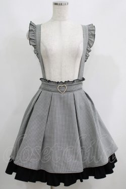 画像1: Amavel / Girly Checkハートベルト付スカート Free ブラック H-25-05-28-036-CA-SK-NS-ZH