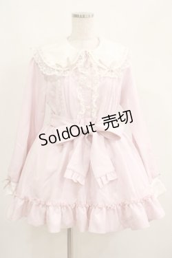 画像1: DearMyLove / 大きめ丸襟はしごレースロリータワンピース M ピンク H-25-05-28-037-EL-OP-NS-ZH