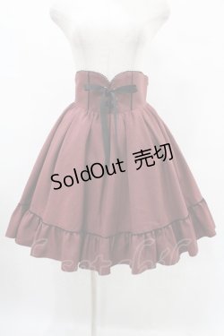 画像1: MIHO MATSUDA / レースアップフリルスカート  ボルドー H-25-05-28-1030-GO-SK-KB-ZH