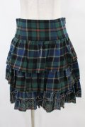 Jane Marple / タータンチェックフリルスカート  グリーン H-25-05-28-1032-JM-SK-KB-ZT0530H