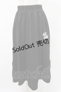NieR Clothing / SIDE ZIPスカート  黒×和柄九尾 H-25-05-28-1035-PU-PA-KB-ZH