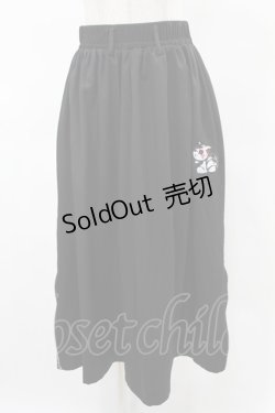 画像1: NieR Clothing / SIDE ZIPスカート  黒×和柄九尾 H-25-05-28-1035-PU-PA-KB-ZH