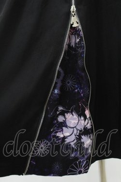 画像3: NieR Clothing / SIDE ZIPスカート  黒×和柄九尾 H-25-05-28-1035-PU-PA-KB-ZH
