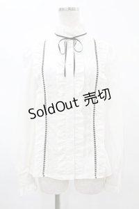 GOLD SEAL / はしごレースブラウス  白 H-25-05-28-1041-GO-BL-KB-ZH