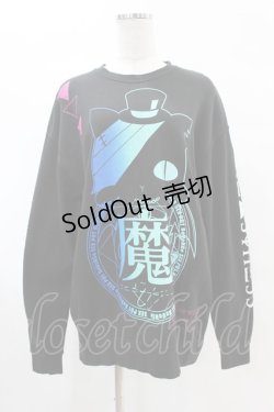 画像1: SEX POT ReVeNGe / プリントSWEAT   黒 H-25-05-28-1046-SP-TO-KB-ZH
