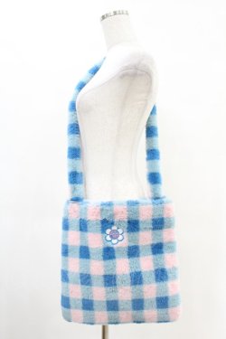 画像1: Candy Stripper / MY SUNNY CANDY FURバッグ  BLUE×PINK H-25-05-28-1006-PU-BG-KB-ZH
