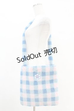 画像1: Candy Stripper / MY SUNNY CANDY FURバッグ  BLUE×PINK H-25-05-28-1006-PU-BG-KB-ZH