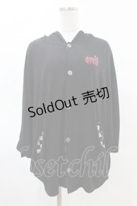 ALGONQUINS / うさ耳フードポンチョカーデ  黒 H-25-05-28-1054-AL-TO-KB-ZH