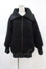 Na+H / リブ切替ZIPジャケット  黒 H-25-05-28-1056-PU-JA-KB-ZT-C055