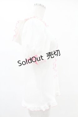 画像3: PUTUMAYO / 猫耳フードプルパーカー  白×ピンク H-25-05-28-1008-PT-TO-KB-ZH