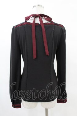 画像2: Ozz oneste / 薔薇プリントホルターカットソー  黒×赤 H-25-05-28-1009-OO-TO-KB-ZH