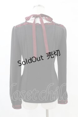 画像2: Ozz oneste / 薔薇プリントホルターカットソー  黒×赤 H-25-05-28-1009-OO-TO-KB-ZH