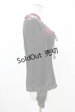 画像3: Ozz oneste / 薔薇プリントホルターカットソー  黒×赤 H-25-05-28-1009-OO-TO-KB-ZH