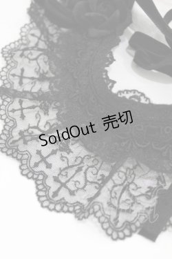 画像3: Moi-meme-Moitie / 逆十字オリジナルレースヘッドドレス  黒×黒 H-25-05-28-1002-MO-AC-KB-ZH