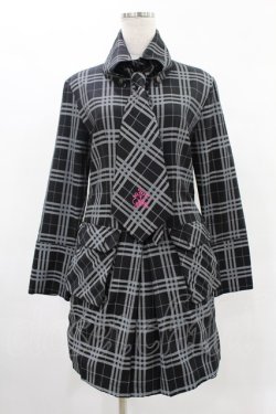画像1: MIHO MATSUDA / ワンピース・モリス  黒×グレー H-25-05-28-1023-GO-OP-KB-ZH