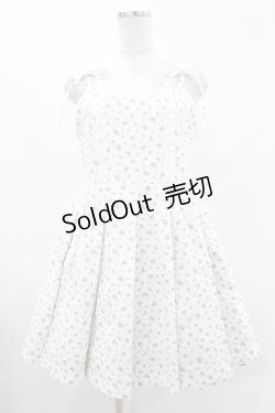 画像1: merry jenny / flowerプリーツミニワンピース  オフホワイト H-25-05-28-1026-LO-OP-KB-ZH