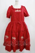NyaNya（海外ロリータブランド） / Strawberry Flowers on thr Hill ワンピース XXL レッド H-25-05-28-004-LO-OP-NS-ZH