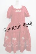 NyaNya（海外ロリータブランド） / Strawberry Flowers on thr Hill ワンピース XXL レッド H-25-05-28-004-LO-OP-NS-ZH