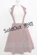 axes femme / シフォンリボン衿付きスカート M ボルドー H-25-05-28-045-AX-SK-NS-ZH