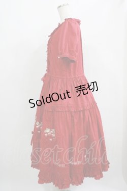 画像2: NyaNya（海外ロリータブランド） / Strawberry Flowers on thr Hill ワンピース XXL レッド H-25-05-28-004-LO-OP-NS-ZH