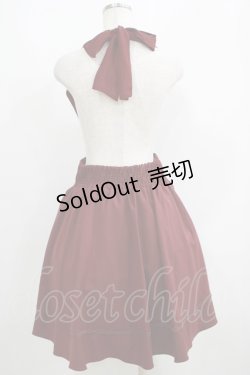 画像3: axes femme / シフォンリボン衿付きスカート M ボルドー H-25-05-28-045-AX-SK-NS-ZH