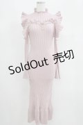 Manon Mimie / Mermaid Like Long Knit OP free ピンク H-25-05-28-051-GO-OP-NS-ZH