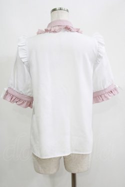 画像3: DearMyLove / 3連ビジューレースフリルブラウス M オフ/ピンク H-25-05-28-058-EL-BL-NS-ZH