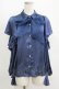 画像1: axes femme POETIQUE / ボウタイ付オフショルブラウス M ブルー H-25-05-28-059-AX-BL-NS-ZH (1)