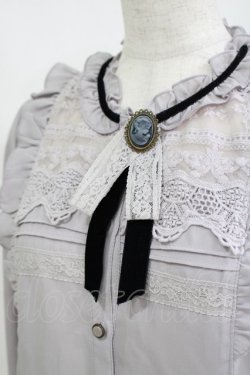 画像4: axes femme / ブローチ付きヴィンテージブラウス M グレー H-25-05-28-064-AX-BL-NS-ZH