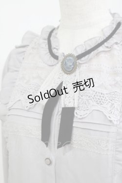 画像4: axes femme / ブローチ付きヴィンテージブラウス M グレー H-25-05-28-064-AX-BL-NS-ZH