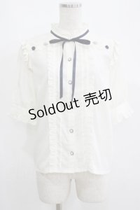 axes femme POETIQUE / プチローズブラウス M オフ/ネイビー H-25-05-28-066-AX-BL-NS-ZH