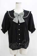 Amavel / Girly Checkフリルブラウス Free ブラック H-25-05-28-068-CA-BL-NS-ZH