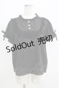 Ank Rouge / プチローズブラウス M ブラック H-25-05-28-070-CA-BL-NS-ZH