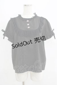 Ank Rouge / プチローズブラウス M ブラック H-25-05-28-070-CA-BL-NS-ZH