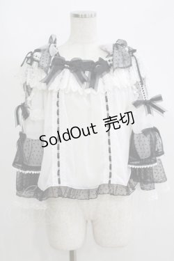 画像1: BABY,THE STARS SHINE BRIGHT / Gothic Noir Princessブラウス Free オフ/ブラック H-25-05-28-071-BA-BL-NS-ZH