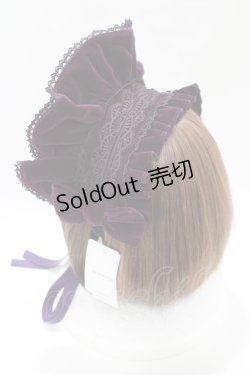 画像2: axes femme kawaii / ベルベットドールハーフボンネット  パープル H-25-05-28-079-AX-AC-NS-ZH