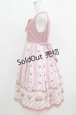 画像2: axes femme kawaii / クマパフェ柄切替ジャンスカ M ピンク H-25-05-28-008-AX-OP-NS-ZH