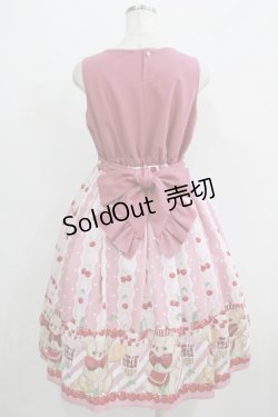 画像3: axes femme kawaii / クマパフェ柄切替ジャンスカ M ピンク H-25-05-28-008-AX-OP-NS-ZH