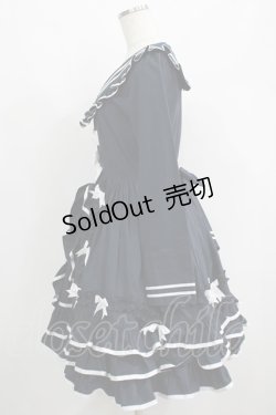 画像2: AND ROMEO / セーラーフリルワンピース Free ネイビー H-25-05-28-011-LO-OP-NS-ZH