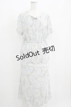 画像1: INGEBORG / 花柄ロングワンピース Free サックス H-25-05-28-013-LO-OP-NS-ZH