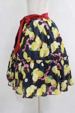 画像2: axes femme kawaii / ストライプレモン柄スカート M ネイビー H-25-05-29-024-AX-SK-NS-ZH