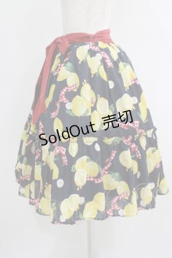 画像2: axes femme kawaii / ストライプレモン柄スカート M ネイビー H-25-05-29-024-AX-SK-NS-ZH