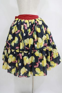 画像3: axes femme kawaii / ストライプレモン柄スカート M ネイビー H-25-05-29-024-AX-SK-NS-ZH
