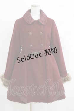 画像1: axes femme / ベルト付きコート M ボルドー H-25-05-29-030-AX-CO-NS-ZH