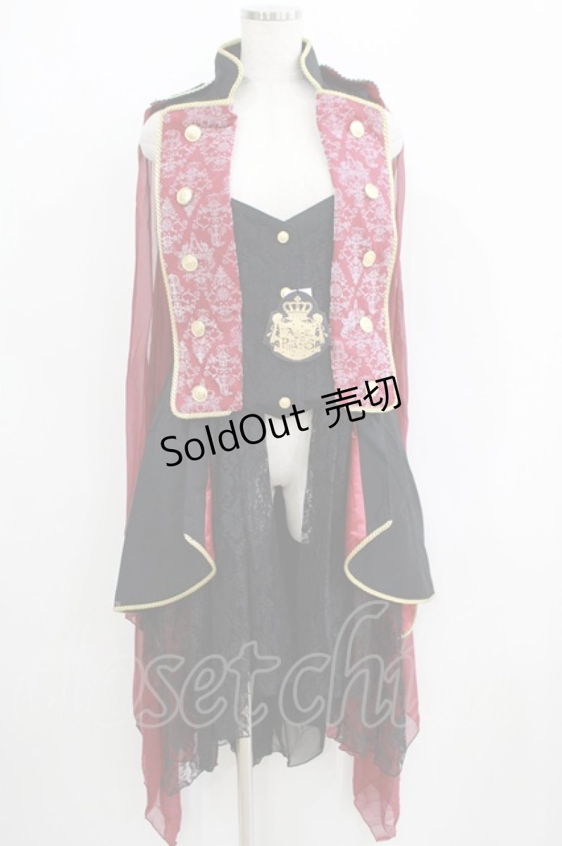 画像1: ALICE and the PIRATES / Magical Goat Skull Princeロングベスト Free エンジ H-25-05-29-033-PA-JA-NS-ZH (1)
