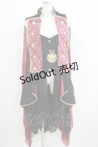 ALICE and the PIRATES / Magical Goat Skull Princeロングベスト Free エンジ H-25-05-29-033-PA-JA-NS-ZH