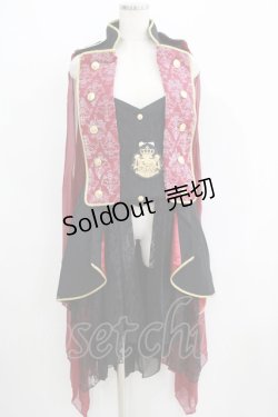 画像1: ALICE and the PIRATES / Magical Goat Skull Princeロングベスト Free エンジ H-25-05-29-033-PA-JA-NS-ZH