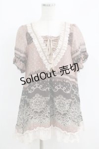 axes femme / ドットチュニック M ピンク H-25-05-29-035-AX-TO-NS-ZH