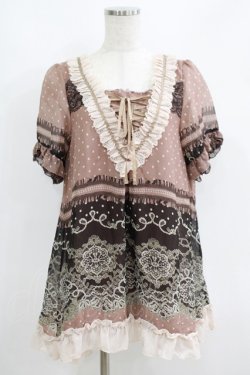 画像1: axes femme / ドットチュニック M ピンク H-25-05-29-035-AX-TO-NS-ZH